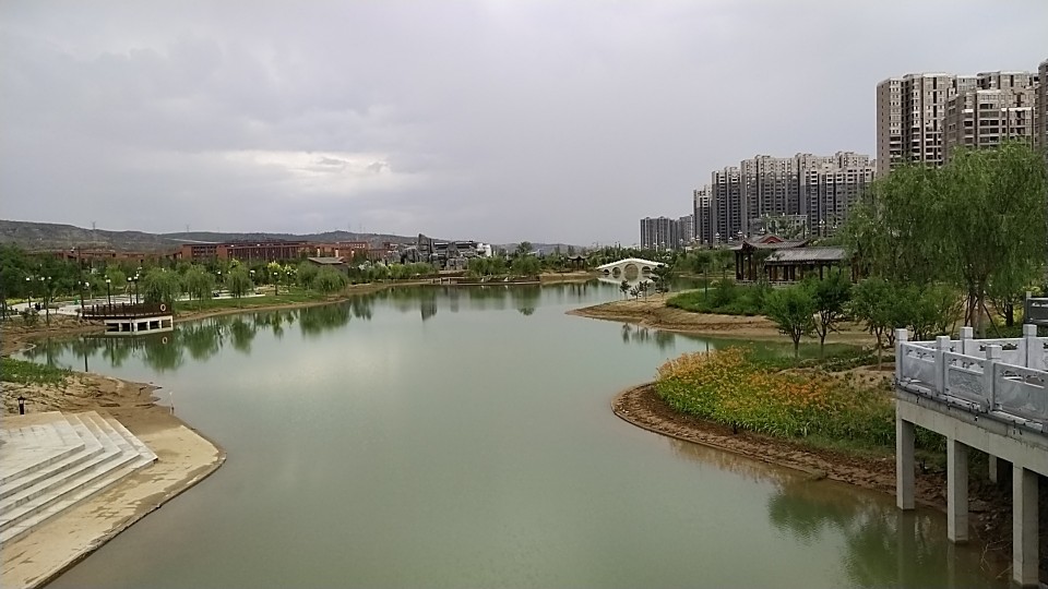 神木滨河新区水景公园图片